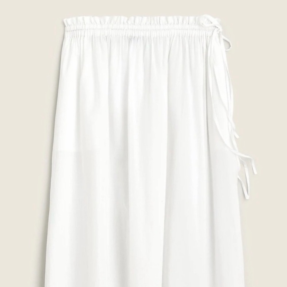 J. Crew White Maxi Swim Coverup Skirt